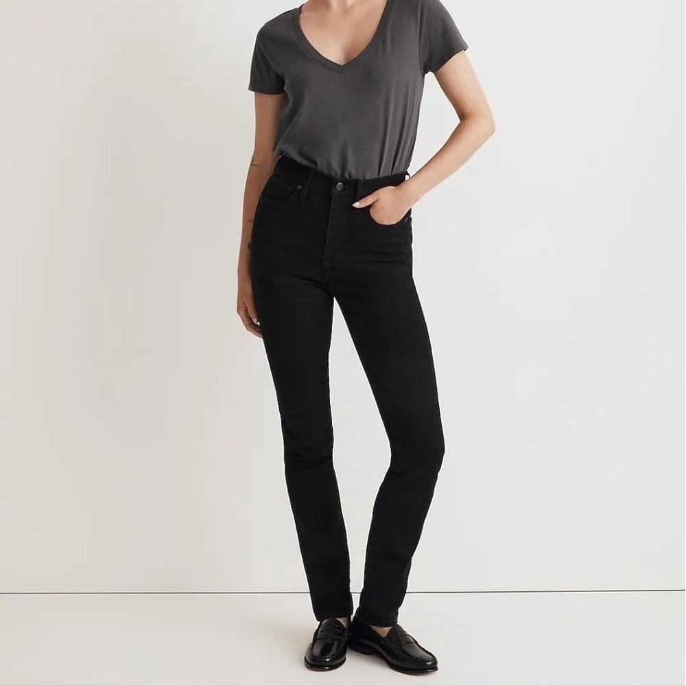 Madewell‎ Petite Stovepipe Jeans Black Rinse Wash size 23P NM780 NWT